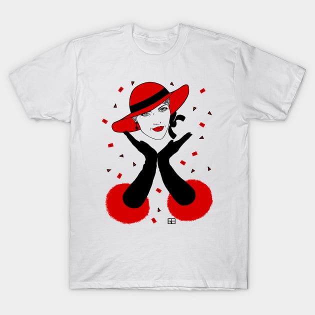 Red Hat T-Shirt by WorkOfArtStudios